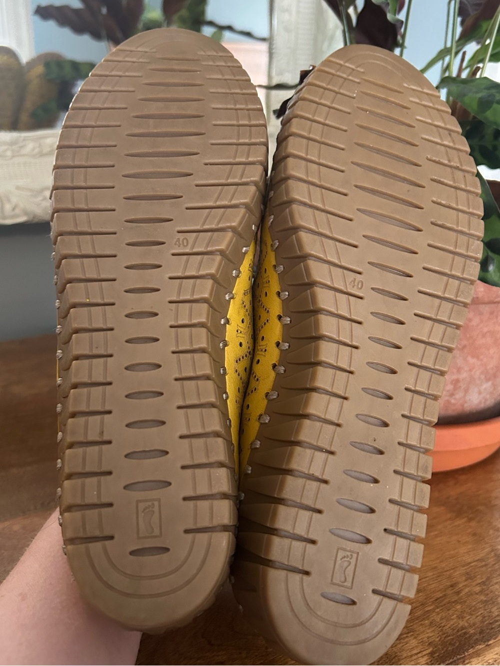 Molly Bessa Yellow Laser-Cut Genuine Leather Lace-Up Women's Shoes, from Turkey - Picture 7 of 10